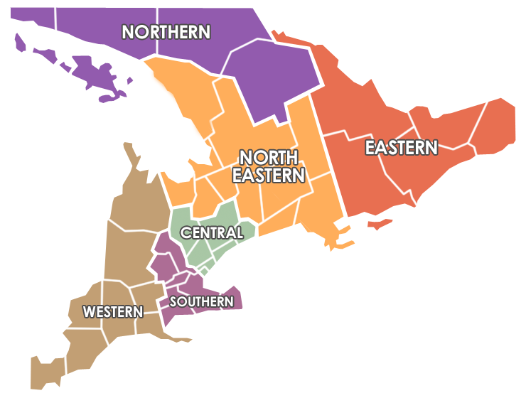 Map of Ontario Regions